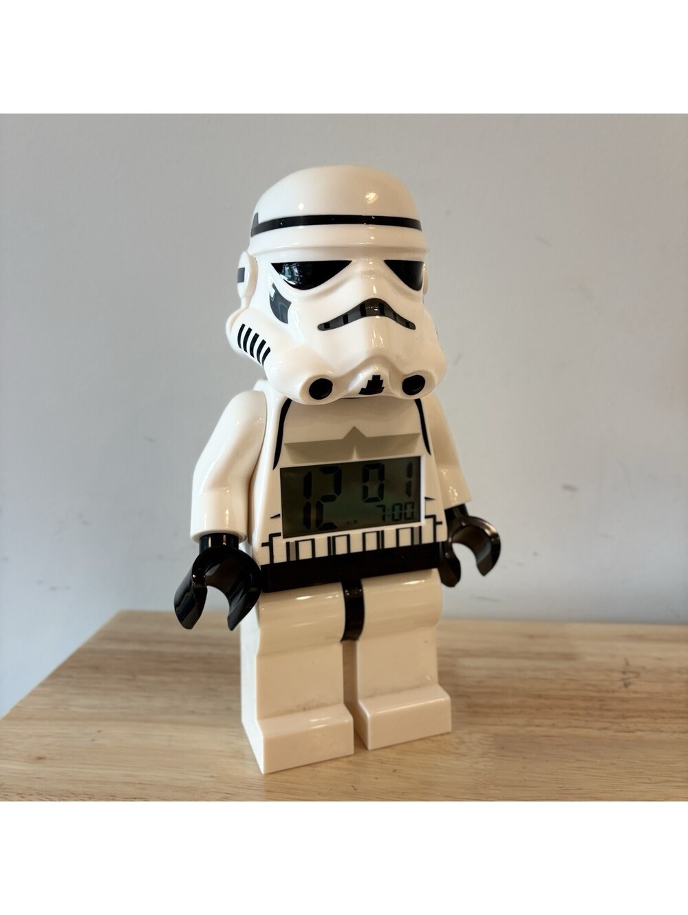 LEGO Star Wars Stormtrooper 9" Minifigure Digital Alarm Clock Tested Works!